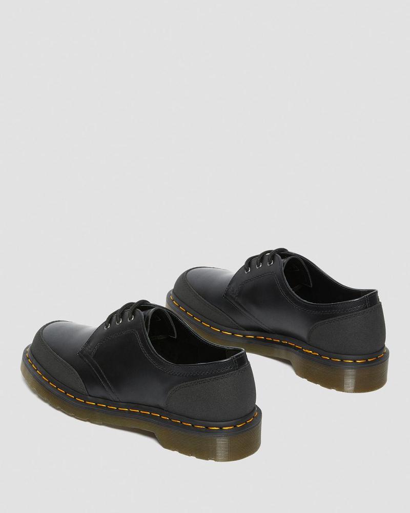 Dr Martens 1461 Guard Panel Læder Oxford Sko Dame Sort | DK 348EBC